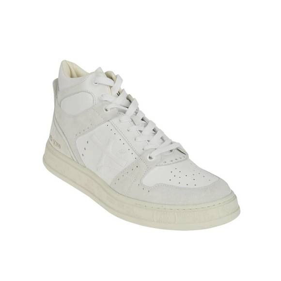 NEW PREMIATA men's midquinn 6021 basketball shoes in white leather and suede - Picture 1 of 4